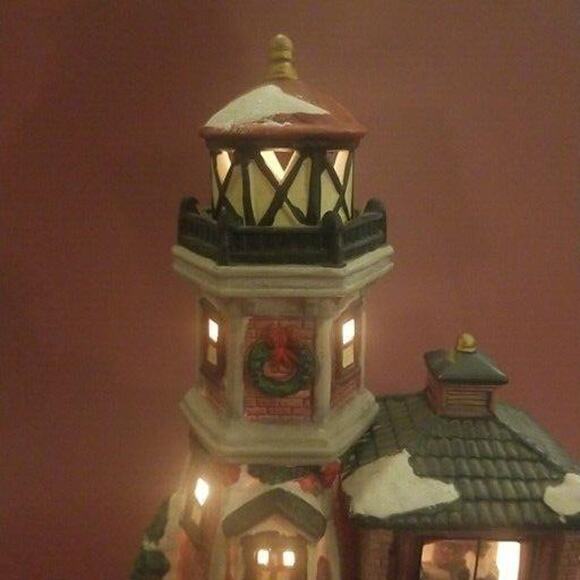 VICTORIA FALLS SERIES 5 PORCELAIN LIGHTED HOUSE CHRISTMAS VILLAGE MINIATURES - Picture 7 of 16